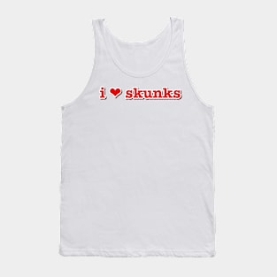 I Love Skunks Heart Tank Top